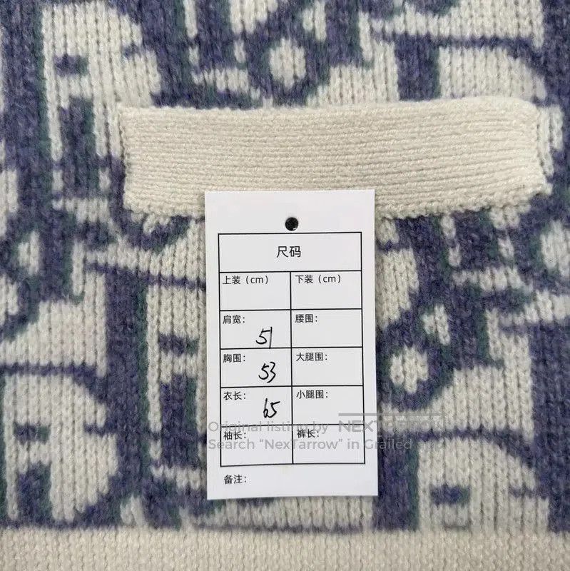Dior Dior Men's Blue Cotton Cardigan . Size US M / EU 48-50 / 2 - 7 Thumbnail