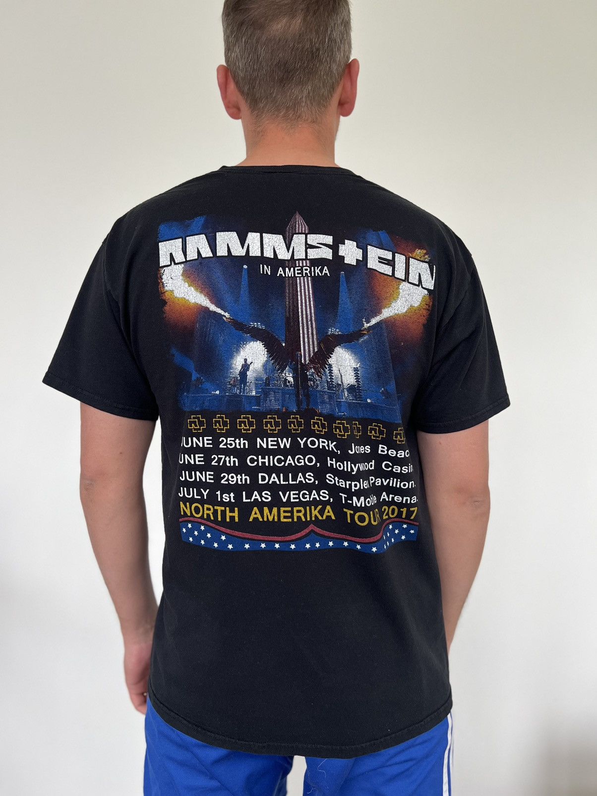 Vintage Vintage Rammstein Amerika Tour tshirt 2017 Size US L / EU 52-54 / 3 - 2 Thumbnail