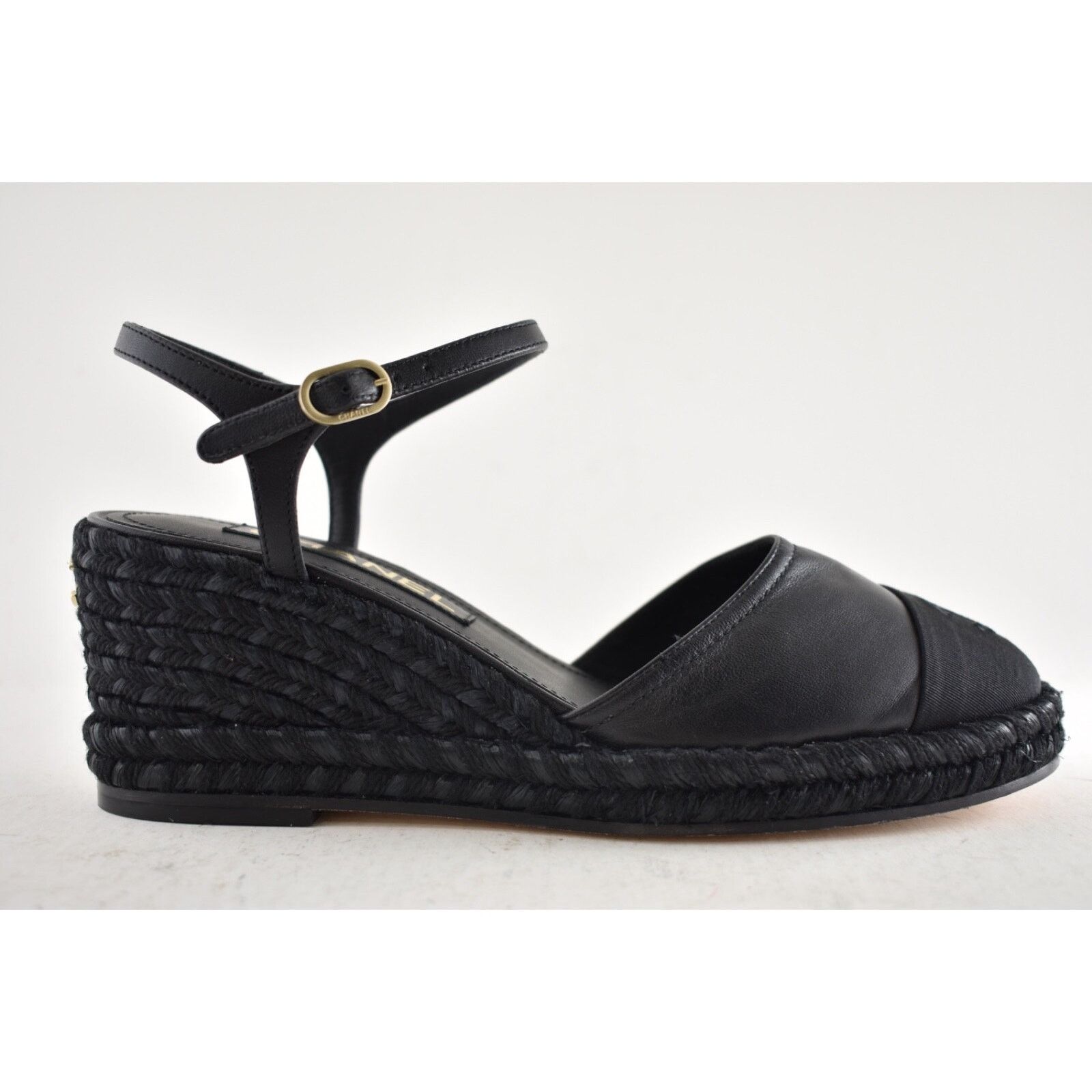 Chanel Chanel 23P Black Lambskin Cord Espadrille CC Logo Ankle Size US 8 / IT 38 - 2 Thumbnail