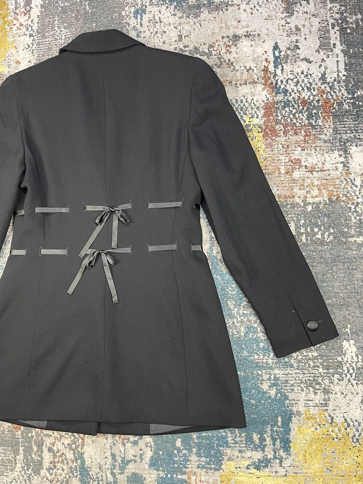 Byblos Byblos Italy Waist Ribbon Avant Garde Power Blazer Size S / US 4 / IT 40 - 6 Thumbnail