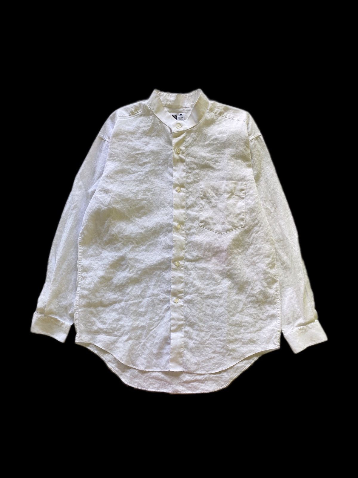 image of Issey Miyake Finalprice1990S Miyake Design Studio Stand Collar Shirt in White, Men's (Size Large)