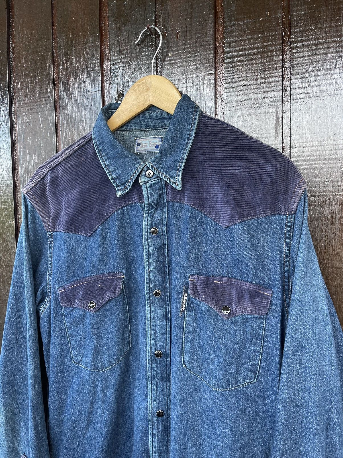 Blue Blue Japan Vintage Blue Blue Japan denime westren shirt Size US M / EU 48-50 / 2 - 4 Thumbnail
