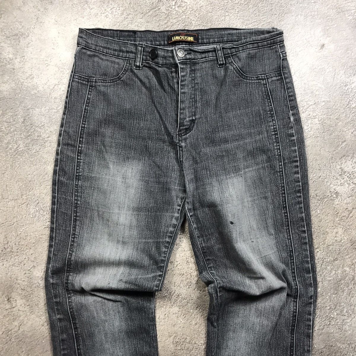 Vintage Vintage 90s Thrashed Distressed Low Rise Flared Jeans Grunge Size US 32 / EU 48 - 3 Thumbnail