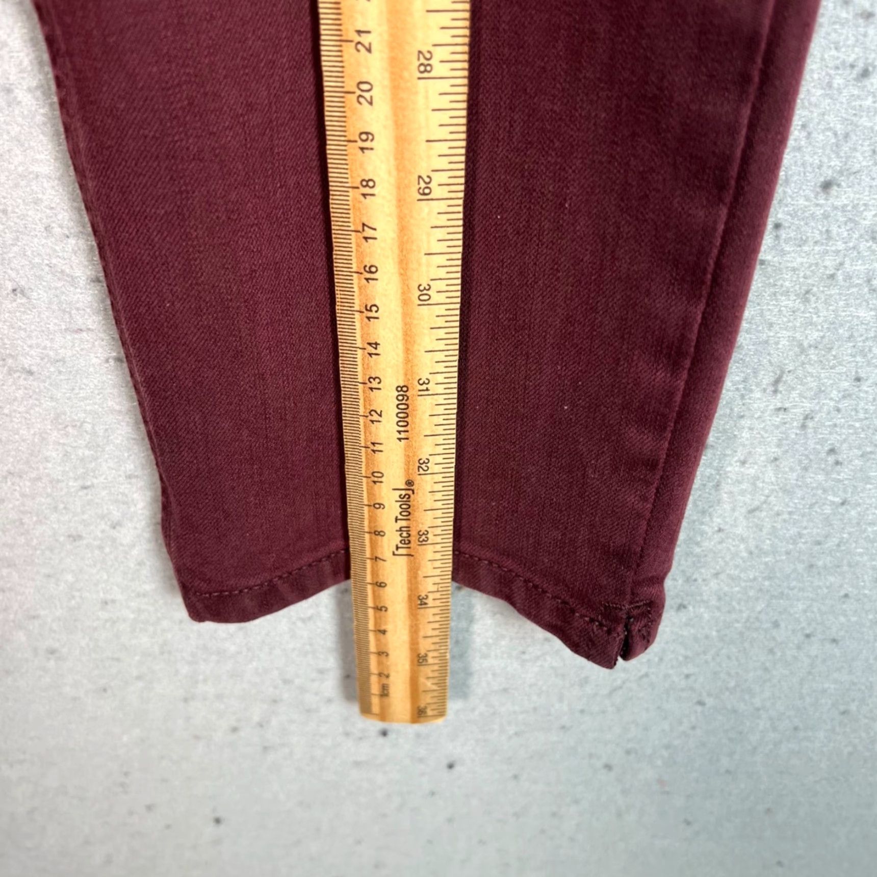 DL1961 DL1961 Womens Jeans Burgundy Stretch Skinny Fit 29 Adult Womens 29 Denim Pants 5-Pocket Design Modern Classic Vintage No Size 29" - 7 Thumbnail