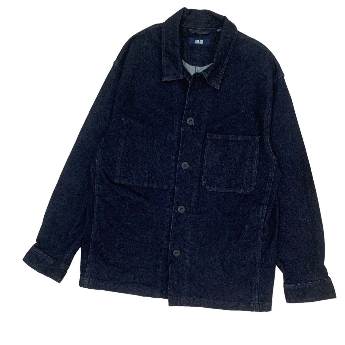 Indigo Vintage Uniqlo Indigo Denim Button Jacket Size US M / EU 48-50 / 2 - 3 Thumbnail