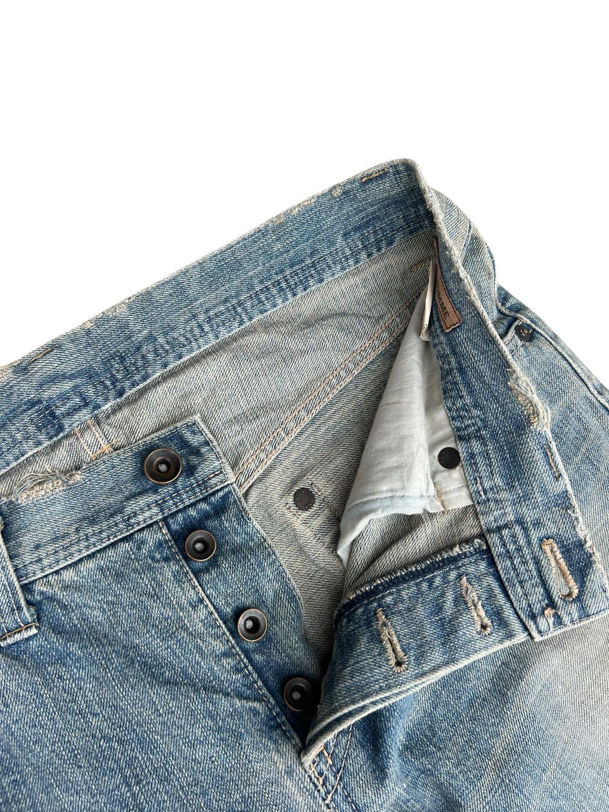 Tete Homme Vintage Tete Homme Japan Dirty Mud Denim Painter Jeans Size US 31 - 5 Thumbnail