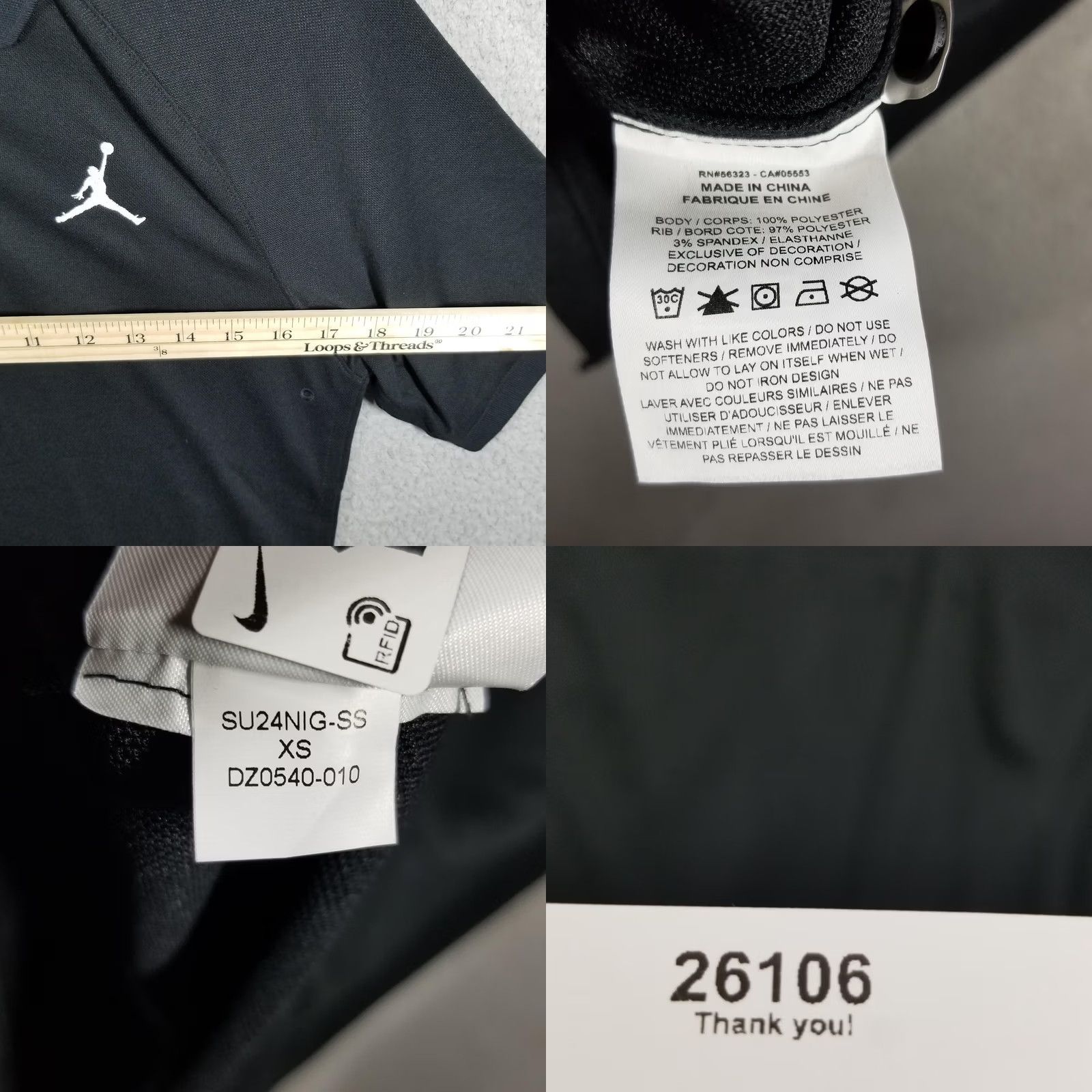 Jordan Brand Nike Jordan Dri-Fit ADV Sport Golf Polo Shirt Black XS Men's Size US XS / EU 42 / 0 - 8 Thumbnail