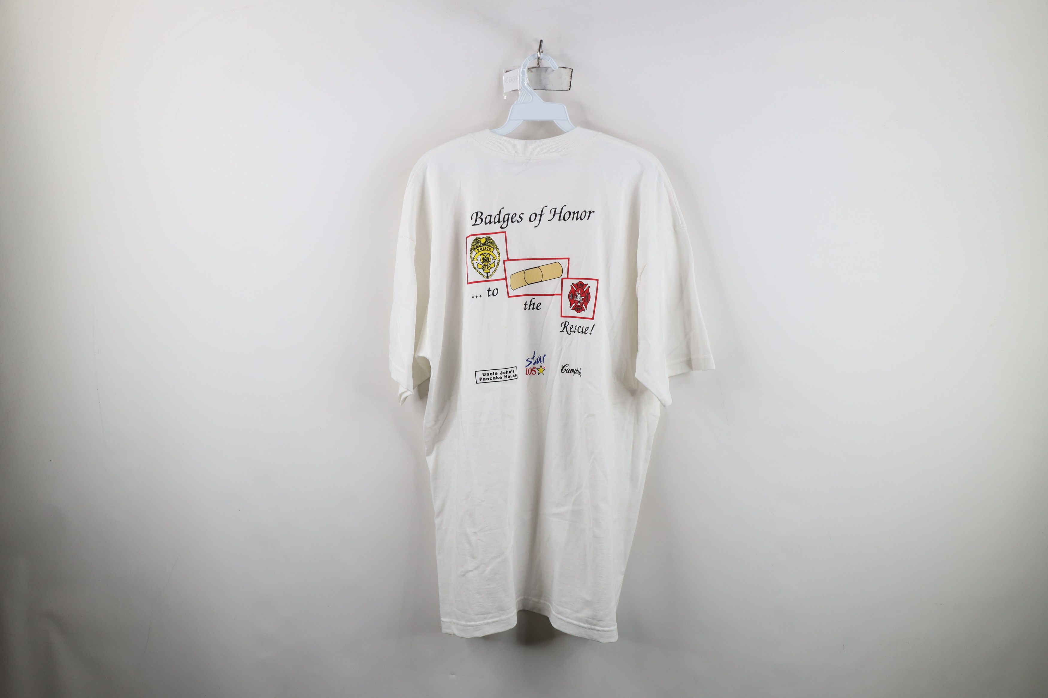 Vintage Vintage 90s American Red Cross Badges of Honor T-Shirt USA Size US XL / EU 56 / 4 - 12 Thumbnail