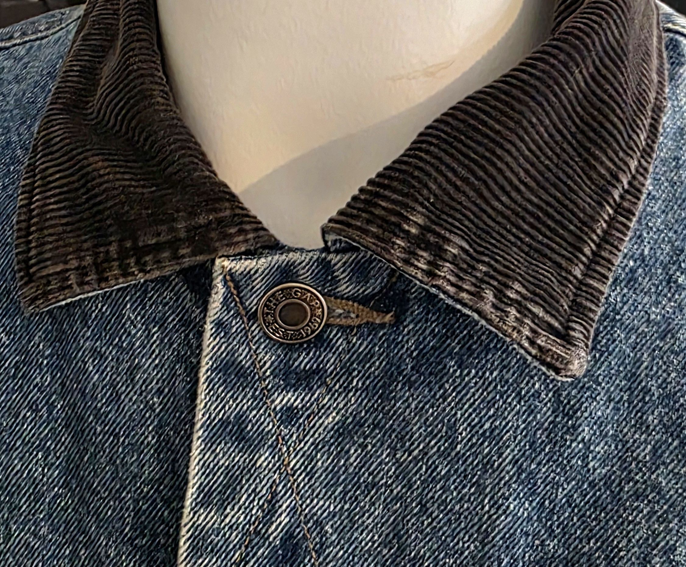 Gap GAP Vintage Denim Jacket Corduroy Collar Plaid Flannel Size US M / EU 48-50 / 2 - 4 Thumbnail