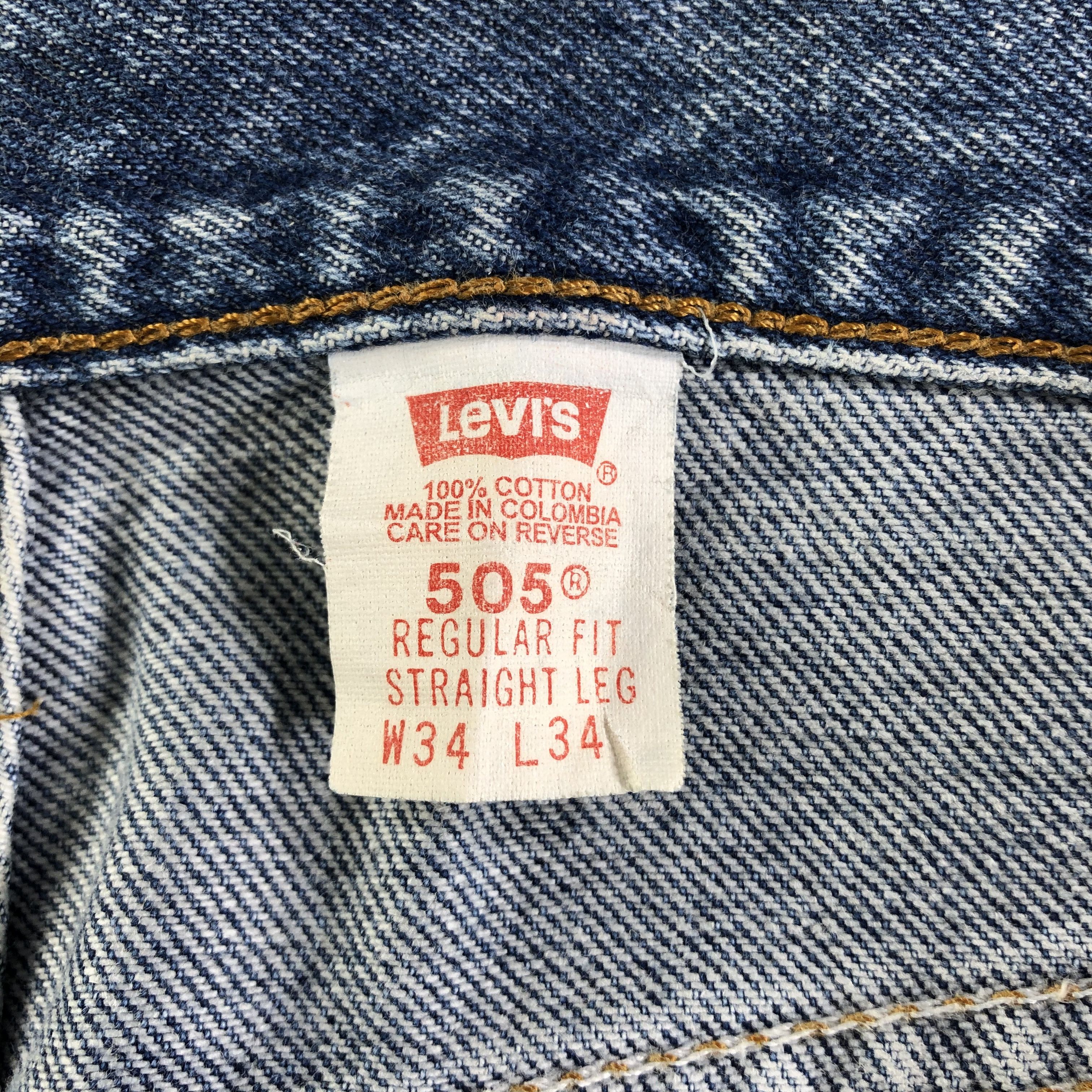 Levi's × Vintage 90s Vintage Orange Tab Levis 505 Jeans-JM3284 Size US 34 / EU 50 - 10 Thumbnail