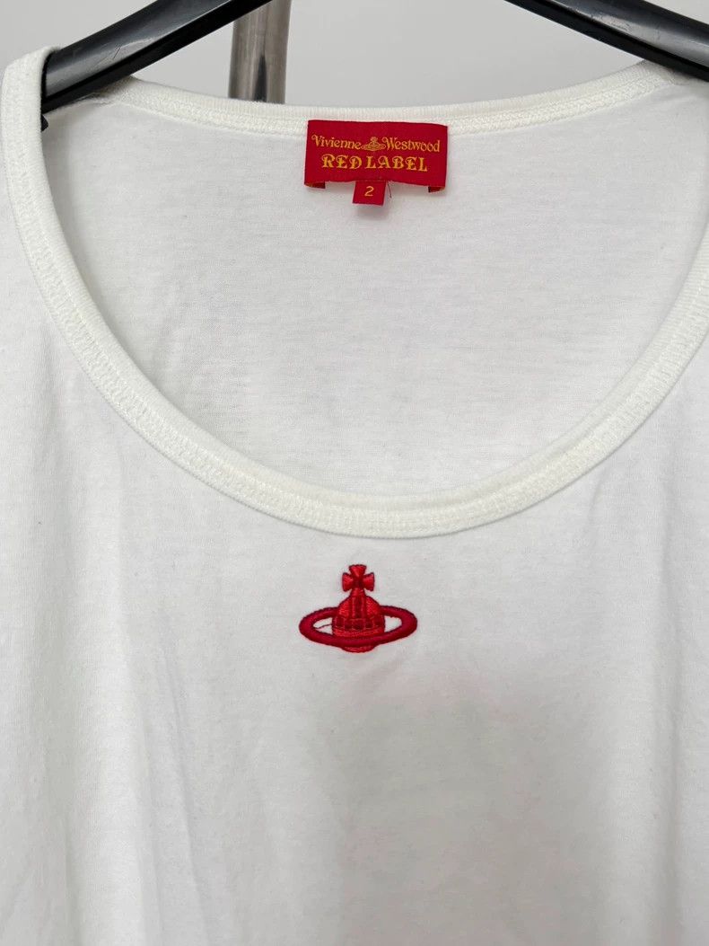 Vivienne Westwood Vivienne Westwood Embroidered low neck U top T-shirt with Size S / US 4 / IT 40 - 4 Thumbnail