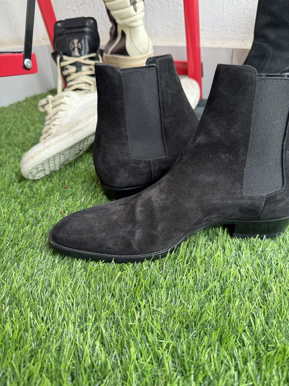 Saint Laurent Paris Suede wyatt boots by Hedi slimane Size US 7 / EU 40 - 9 Thumbnail