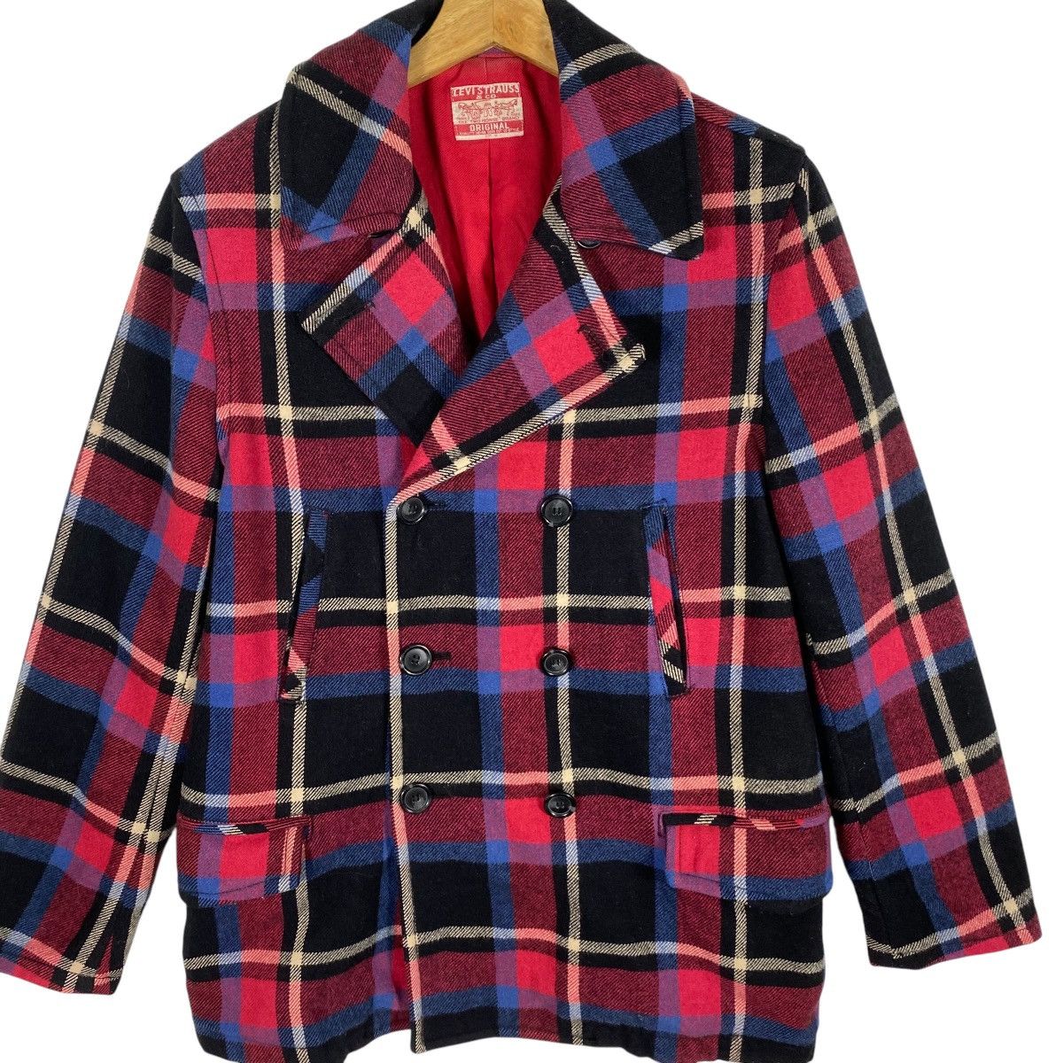 Levi's × Levi's Vintage Clothing × Vintage Vintage Levis Plaid Wool Button Jacket Size US M / EU 48-50 / 2 - 4 Thumbnail