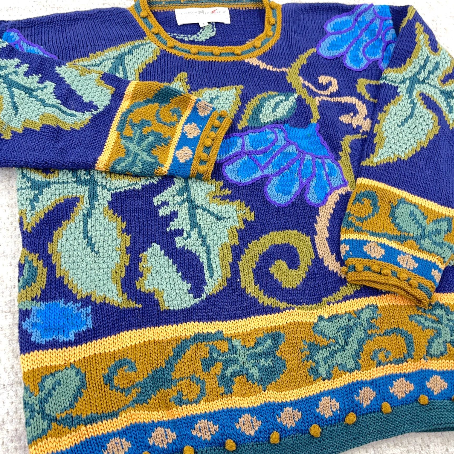 Vintage Vintage Peruvian Connection Women's Blue 90s Geometric Pullover Sweater User: Vintage Peruvian Connection Women's Blue 90s Geometric Pullover Sweater Size L / US 10 / IT 46 - 5 Thumbnail