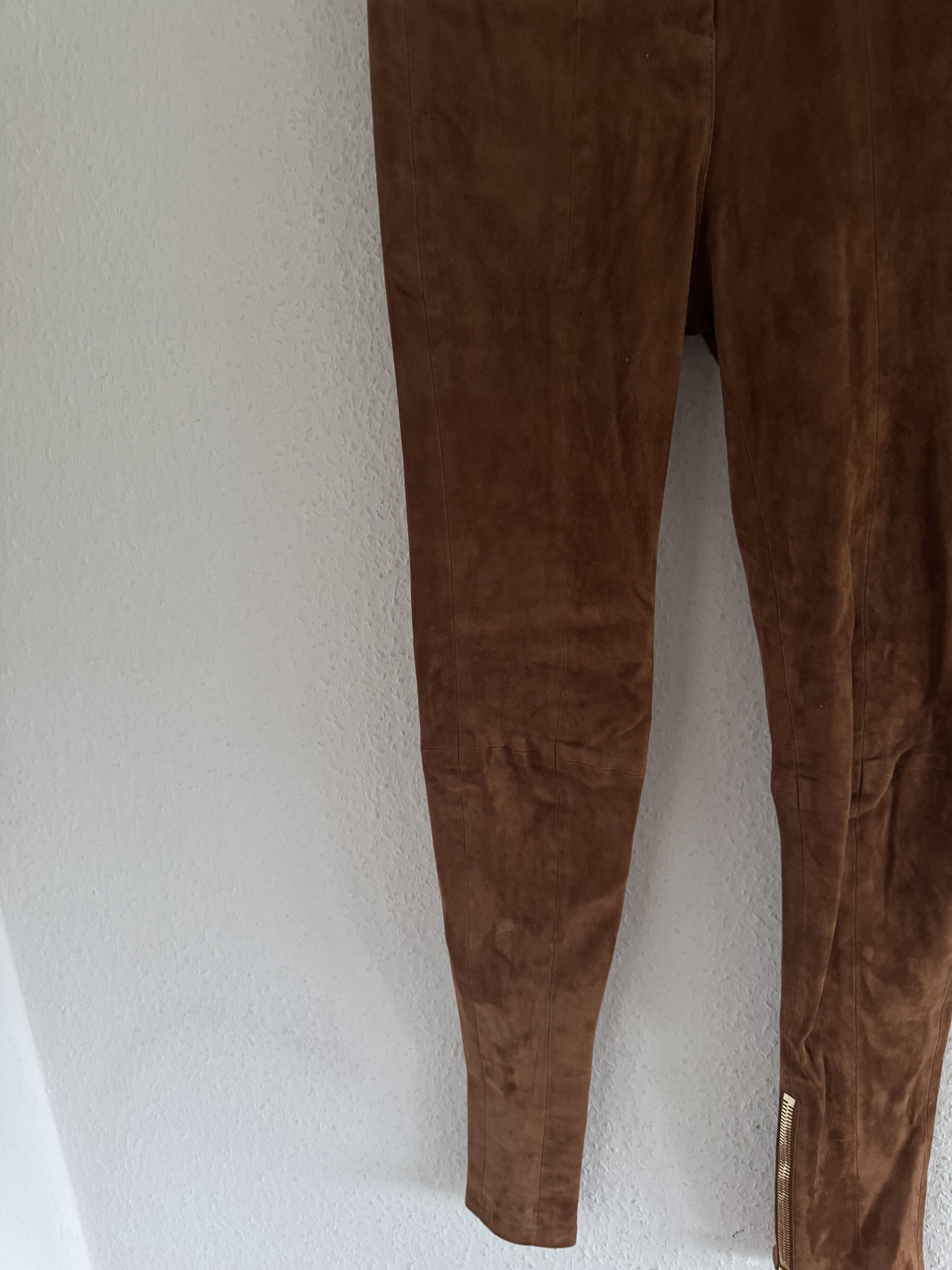 Balmain Suede High-Waist Trousers Size US 26 / EU 42 - 8 Thumbnail