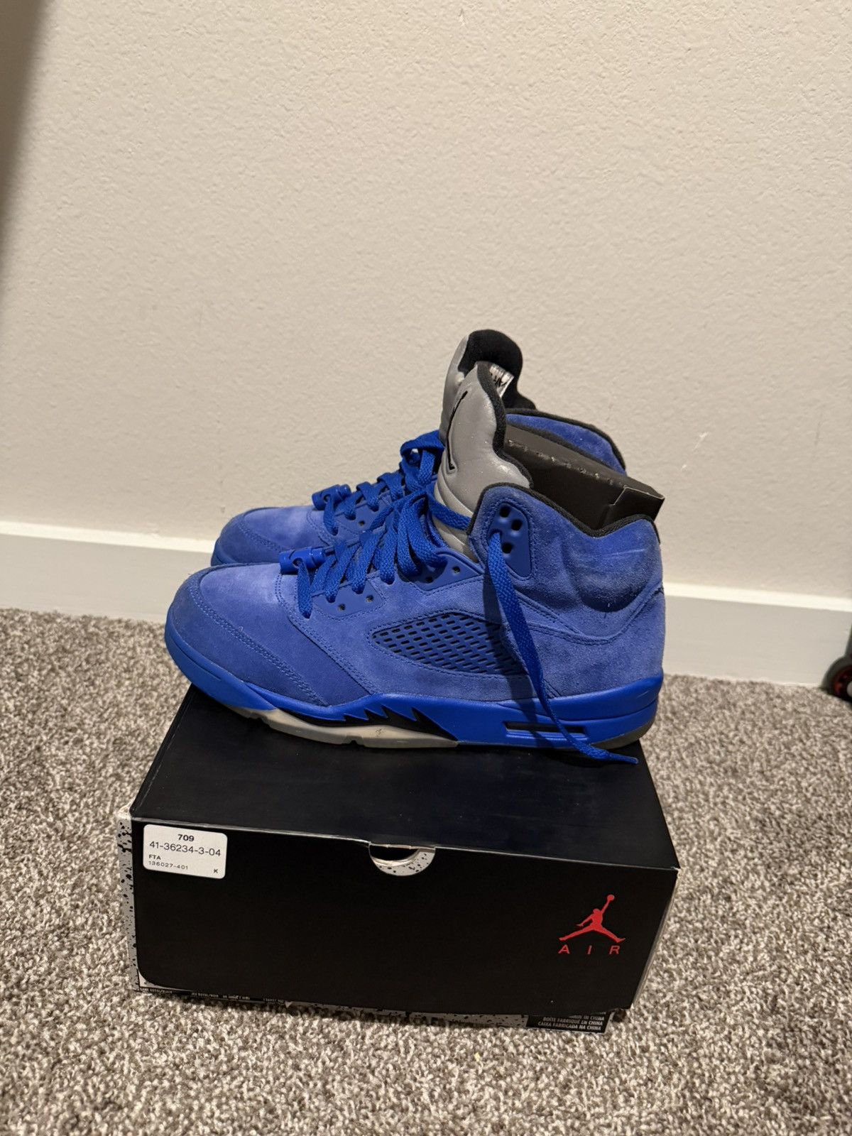 Nike Royal Blue Jordan 5 Size US 8.5 / EU 41-42 - 6 Thumbnail