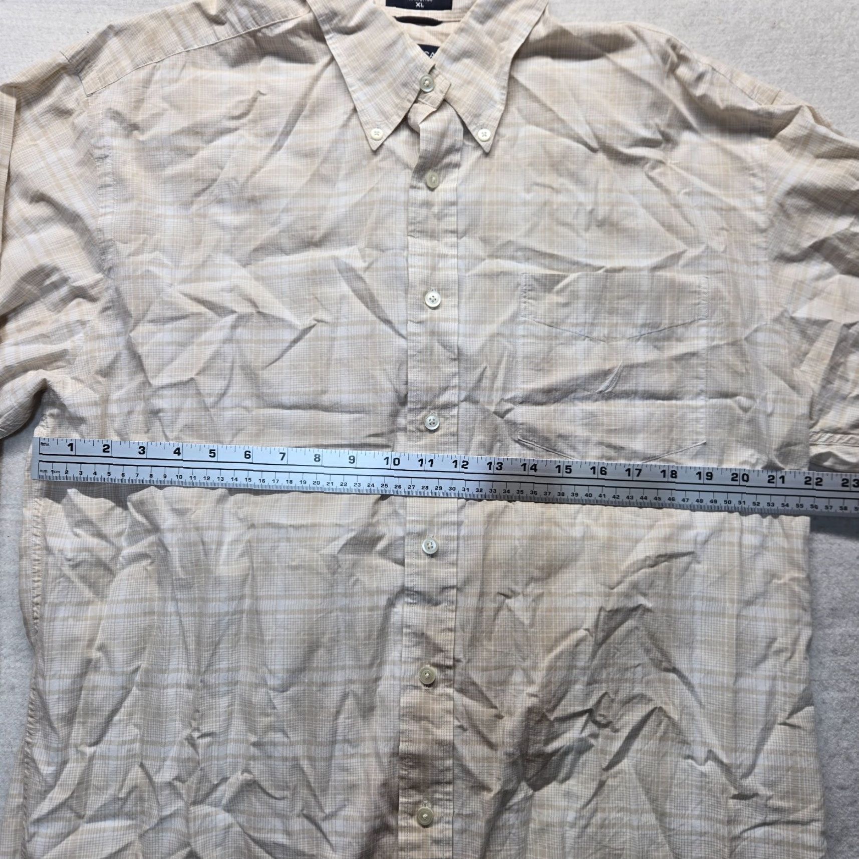 Nautica Nautica Button-Up Shirt Plaid Brown Long Sleeve 100% Cotton Adult Men's XL Casual Shirt Size US XL / EU 56 / 4 - 3 Thumbnail