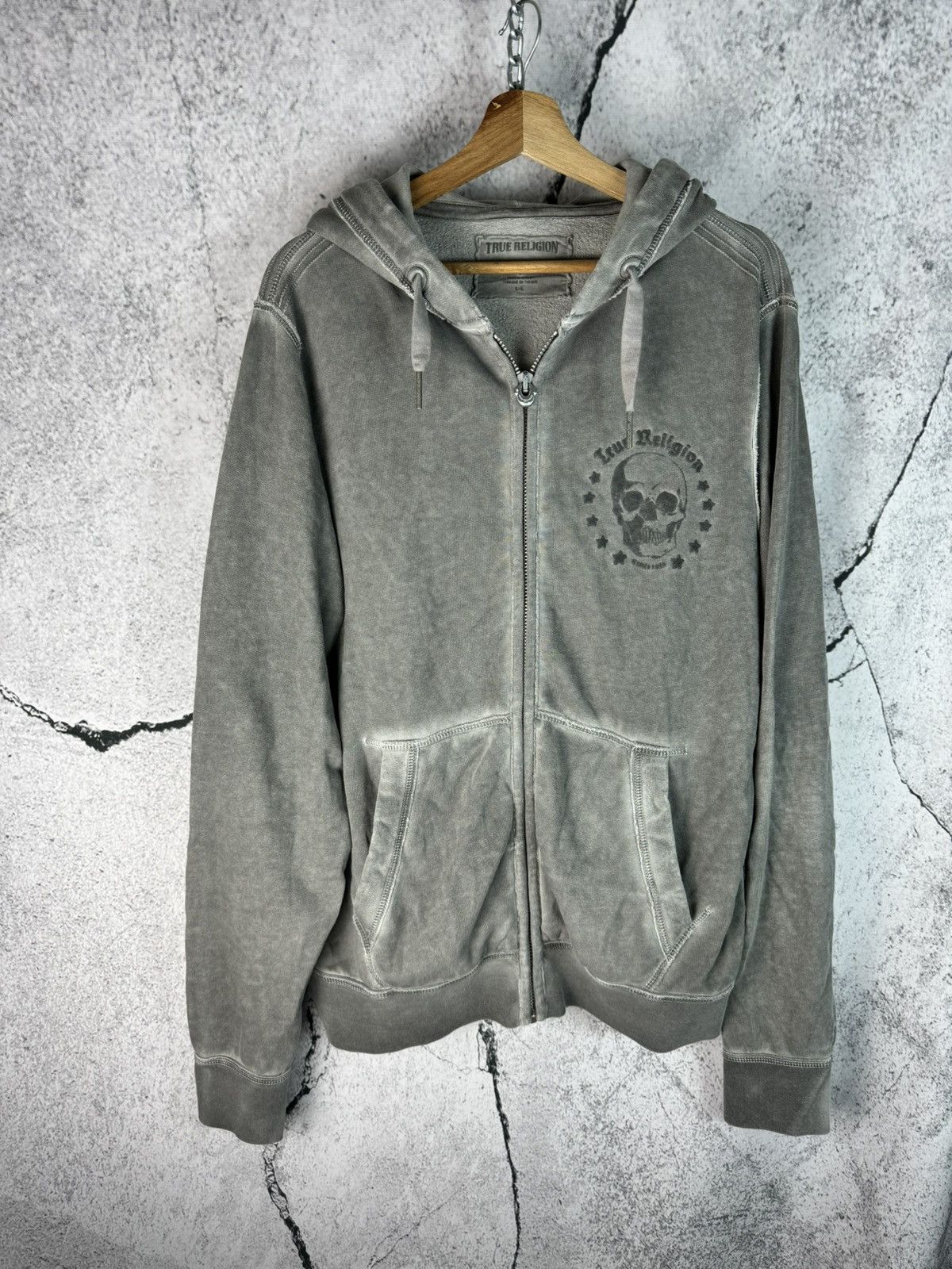Japanese Brand True Religion Hoodie USA Skull Big Logo RARE Ed Hardy Style Size US L / EU 52-54 / 3 - 2 Thumbnail