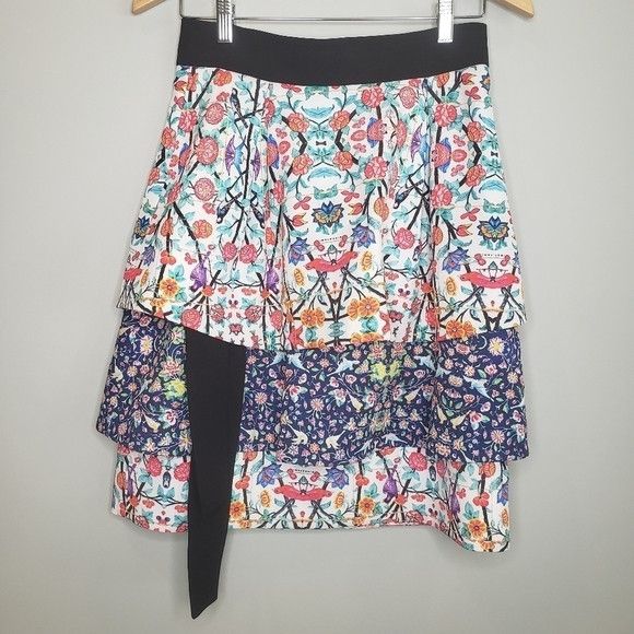 Other Miahatami 3-Tiered Vibrant Skirt NWT Designer Size 28" / US 6 / IT 42 - 2 Thumbnail