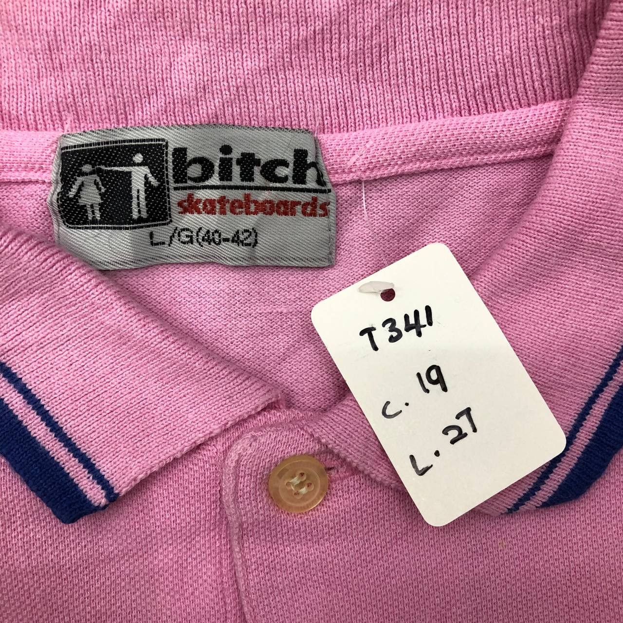 Hook-Ups T341 90s BITCH SKATEBOARD POLO SHIRTS Size US M / EU 48-50 / 2 - 8 Thumbnail
