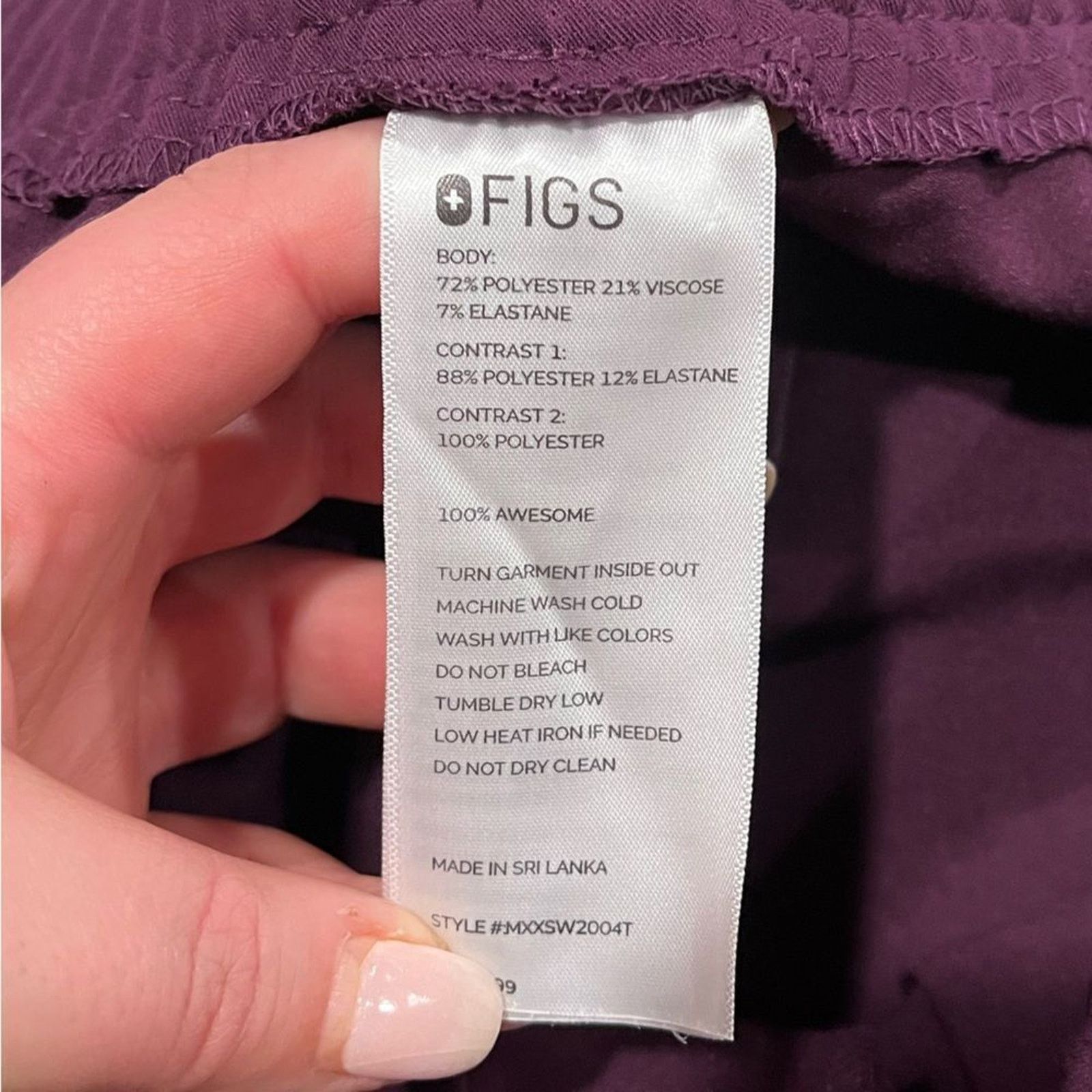 Vintage NWT Figs Tansen Jogger Scrub Pants Drawstring Purple XL Size 40" / US 18 - 6 Thumbnail