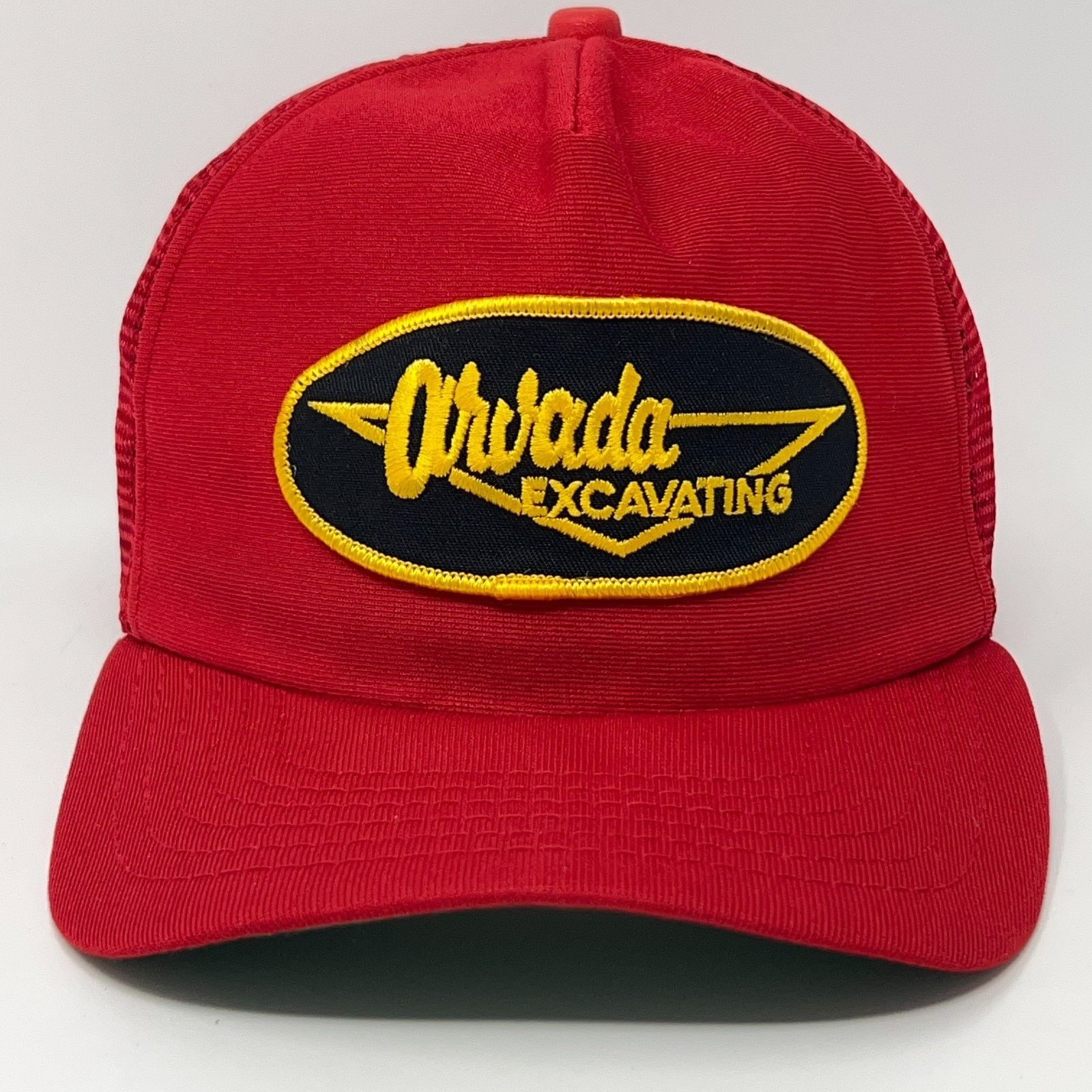 New Era Vintage 80s Arvada Excavating Trucker Hat Baseball Cap Red Size ONE SIZE - 1 Thumbnail