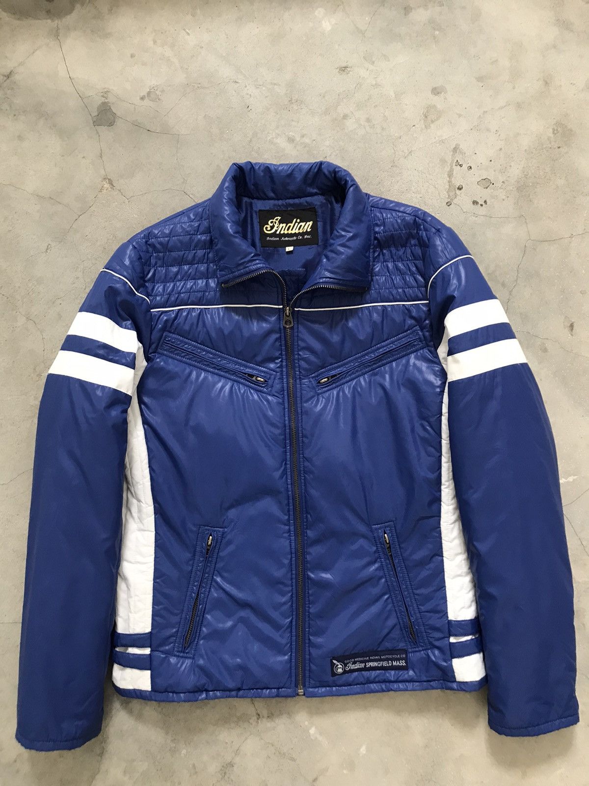 Indian Motorcycle Indian Motorcycles Blue Lightweight Quilted Jacket Size US M / EU 48-50 / 2 - 2 Thumbnail