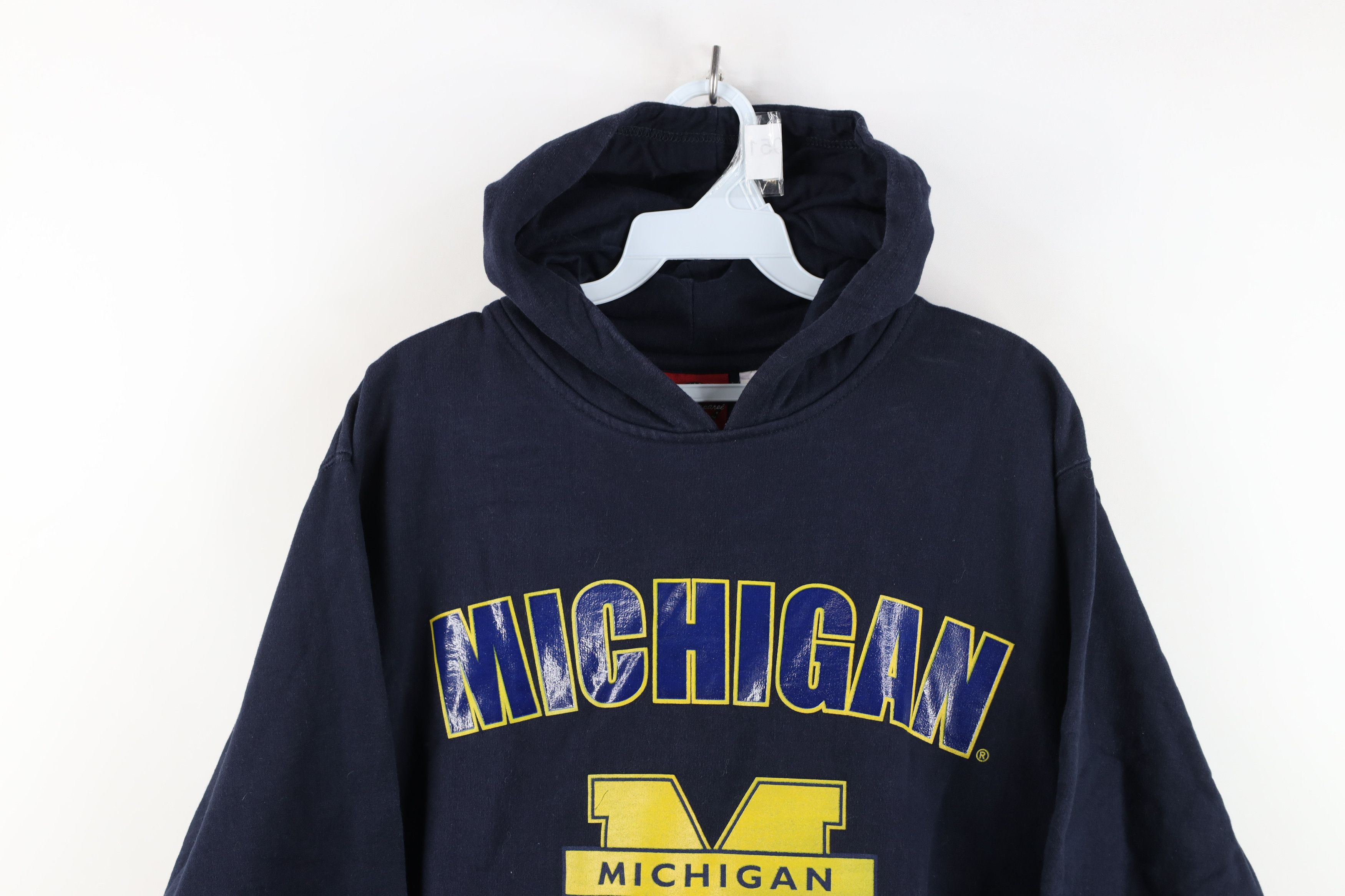 Vintage Vintage 90s Spell University of Michigan Hoodie Sweatshirt Size XL / US 12-14 / IT 48-50 - 2 Thumbnail