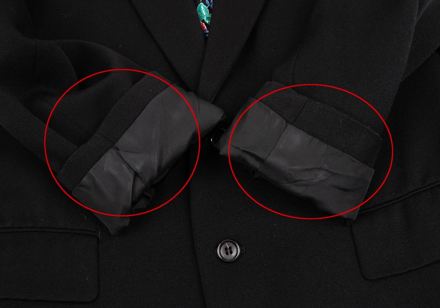 Comme des Garcons Homme Plus Flower Liner Wool 2B Jacket in Black Size S Size US S / EU 44-46 / 1 - 8 Thumbnail