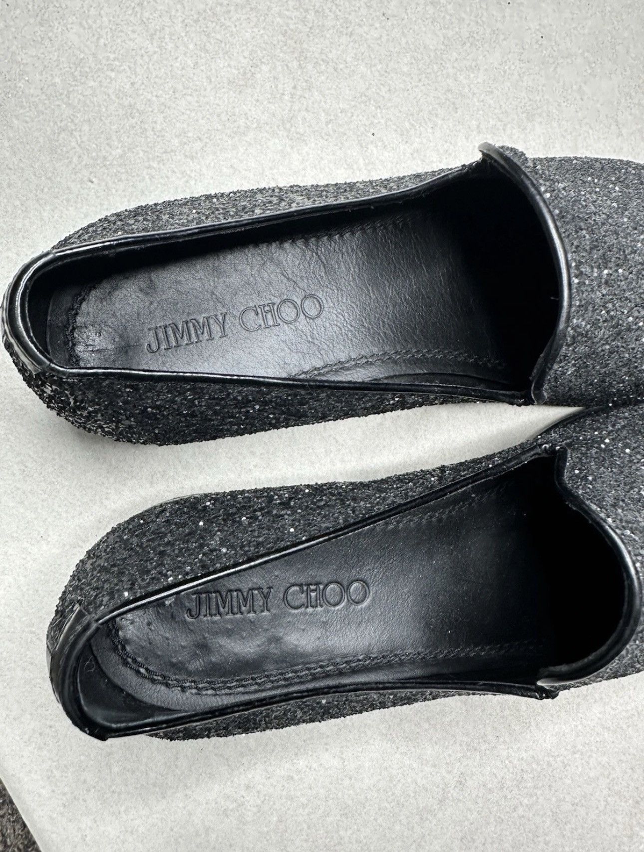 Jimmy Choo Jimmy Choo Black Glitter Loafers Men Size 44 EU Dress Shoes Size US 11 / EU 44 - 11 Thumbnail