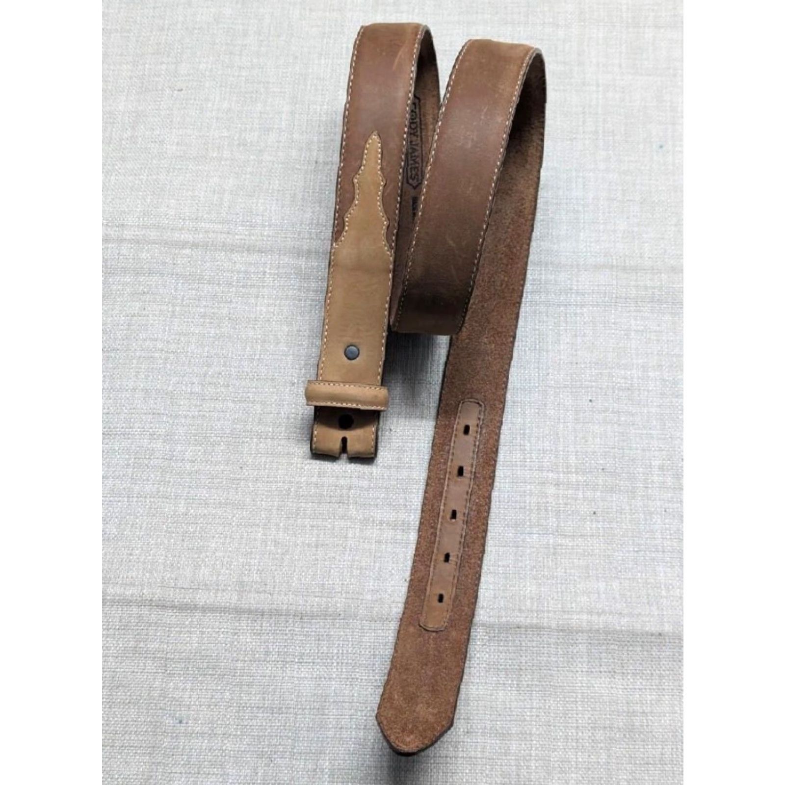 Cody James VINTAGE Cody James belt Western Belt 42 Men Brown Leather Cowhide USA made with buckle Western pattern Decade - Mens Size 42 - 3 Thumbnail