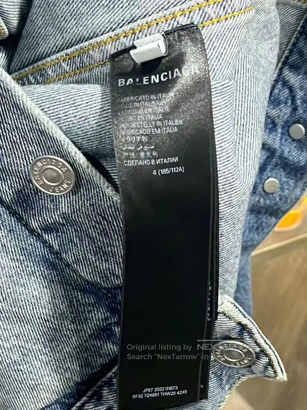 Balenciaga balenciaga back logo denim jacket. Size US L / EU 52-54 / 3 - 7 Thumbnail