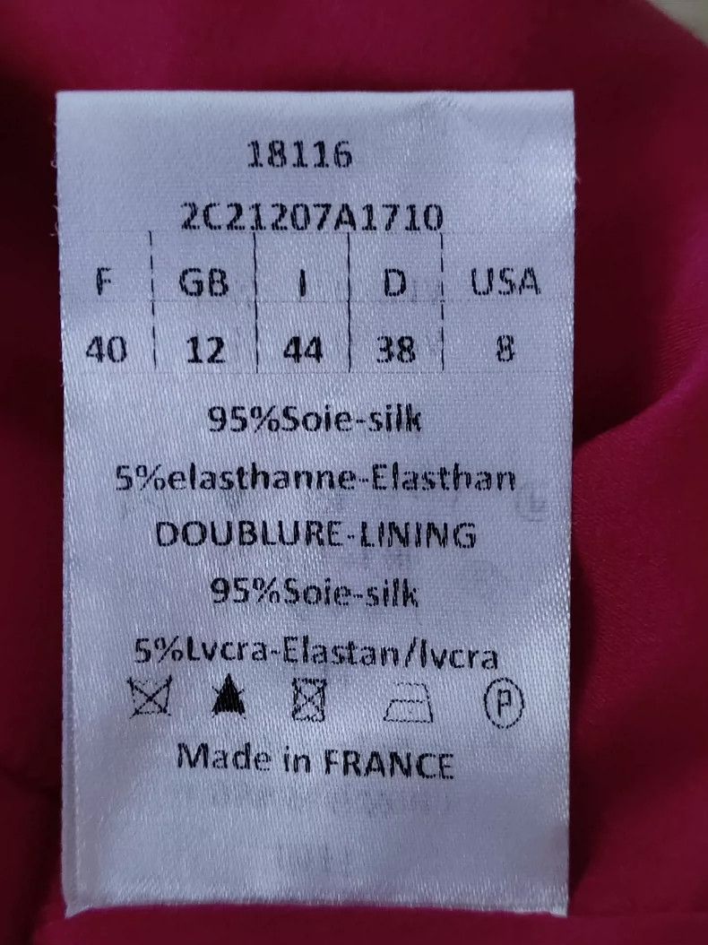 Dior Dior Rose-red silk bow short sleeves Size S / US 4 / IT 40 - 5 Thumbnail