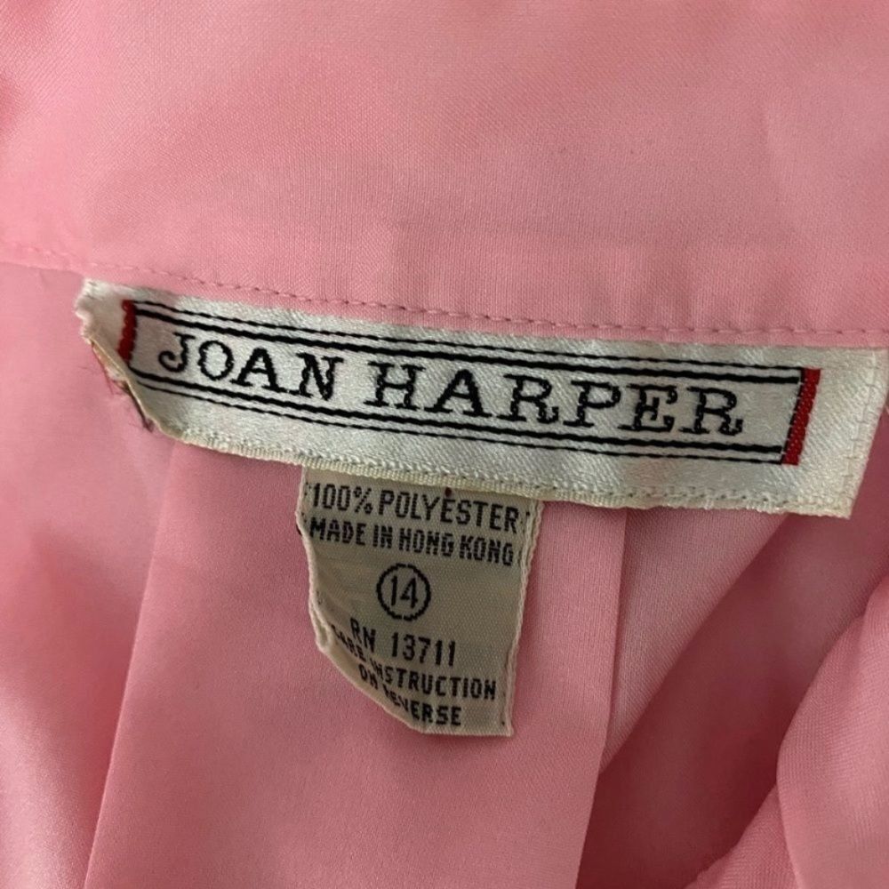 Other Joan Harper Vintage Pink Button Down Shirt Women’s Size 14 Size L / US 10 / IT 46 - 2 Thumbnail
