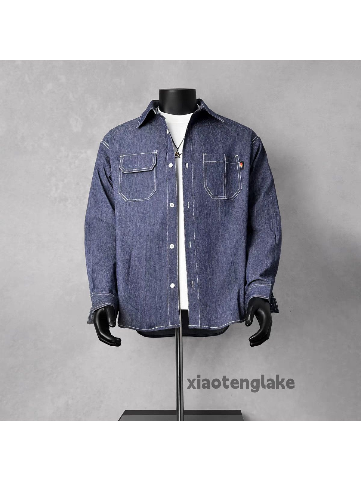 Vintage Unisex outdoor utility loose denim workwear cargo shirt Size US L / EU 52-54 / 3 - 6 Thumbnail