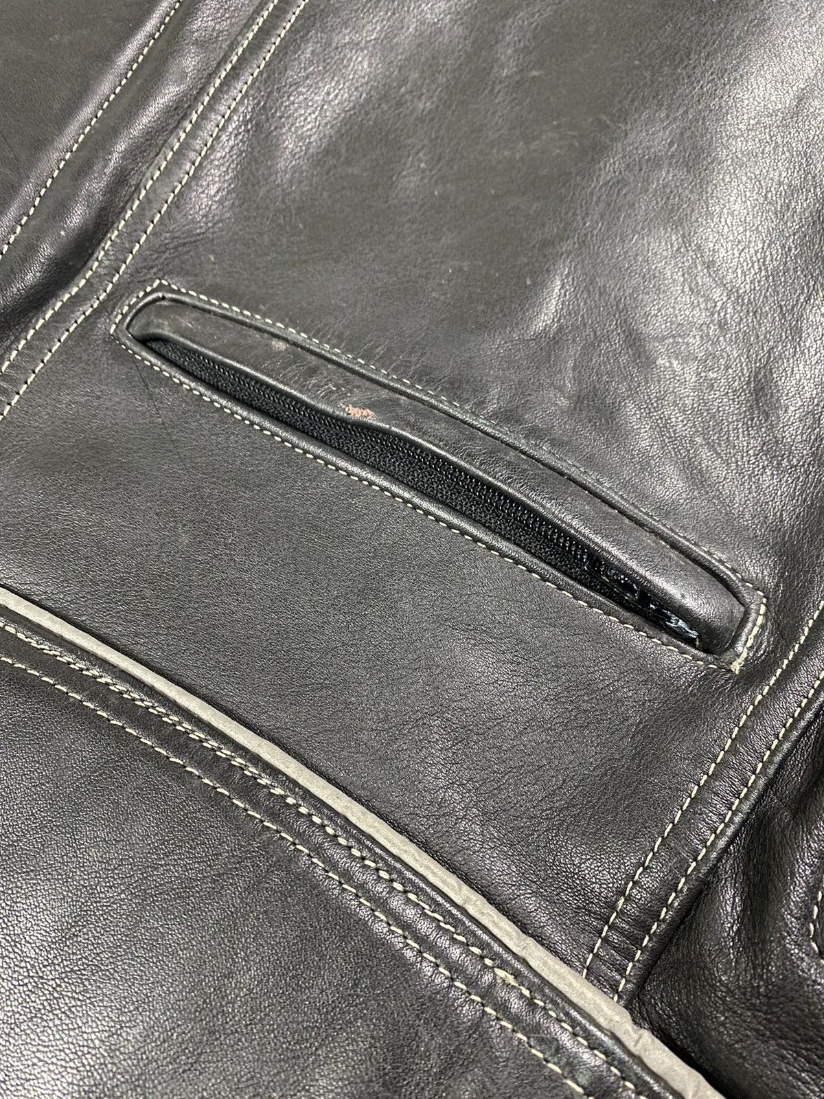 Vintage Kawasaki (Biker) Padded Leather Jacket Size US S / EU 44-46 / 1 - 18 Thumbnail