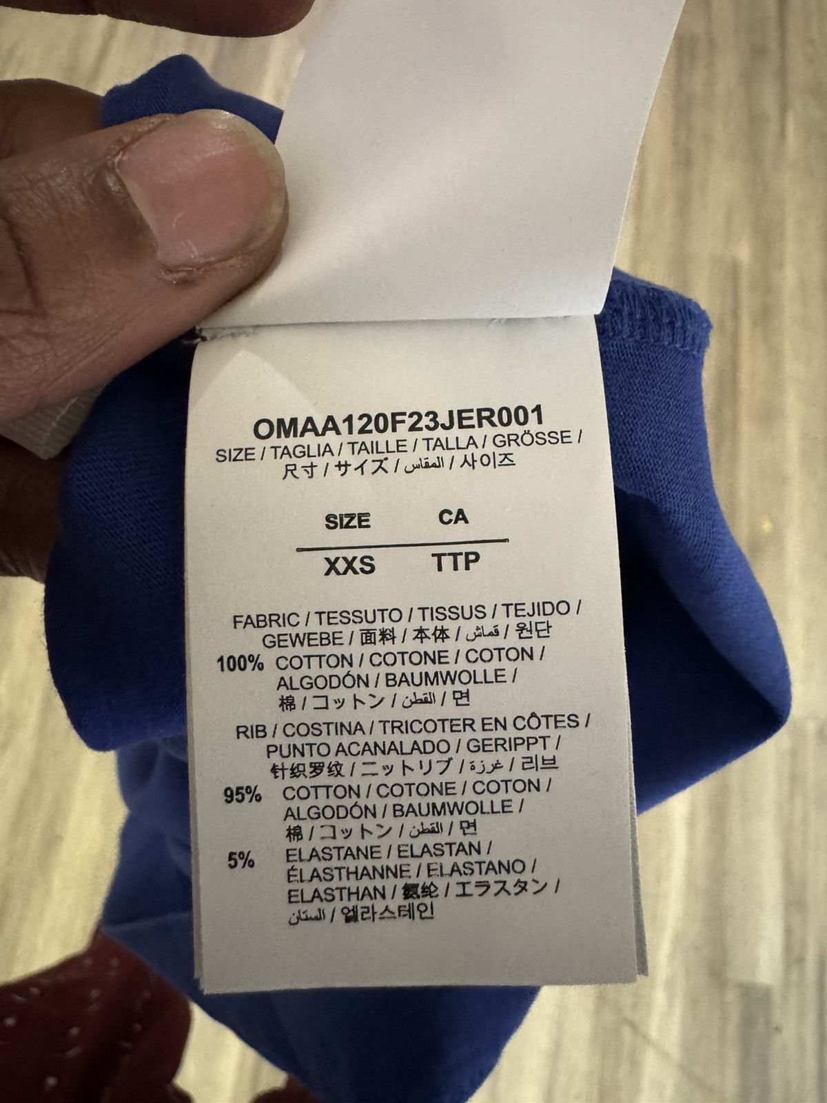Off-White Off-White Logo Stamp T shirt Blue Size US XXS / EU 40 - 5 Thumbnail