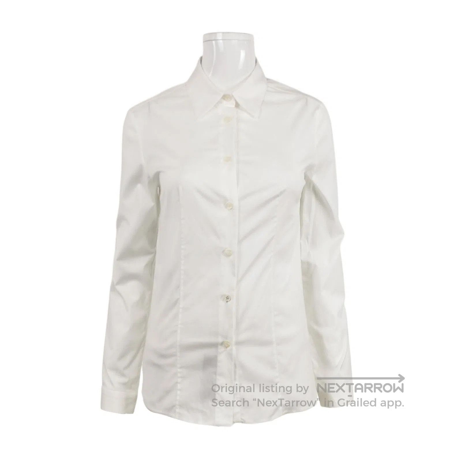 Prada Prada White Cotton Button. Size S / US 4 / IT 40 - 1 Thumbnail