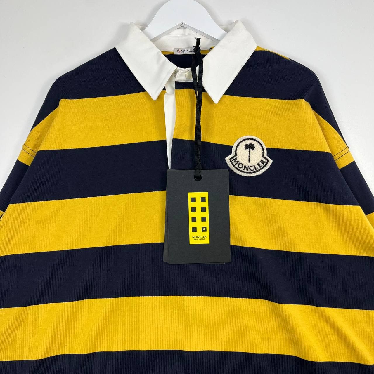 Moncler Moncler x Palm Angels Striped Rugby Polo Shirt Mens L Size US L / EU 52-54 / 3 - 2 Thumbnail