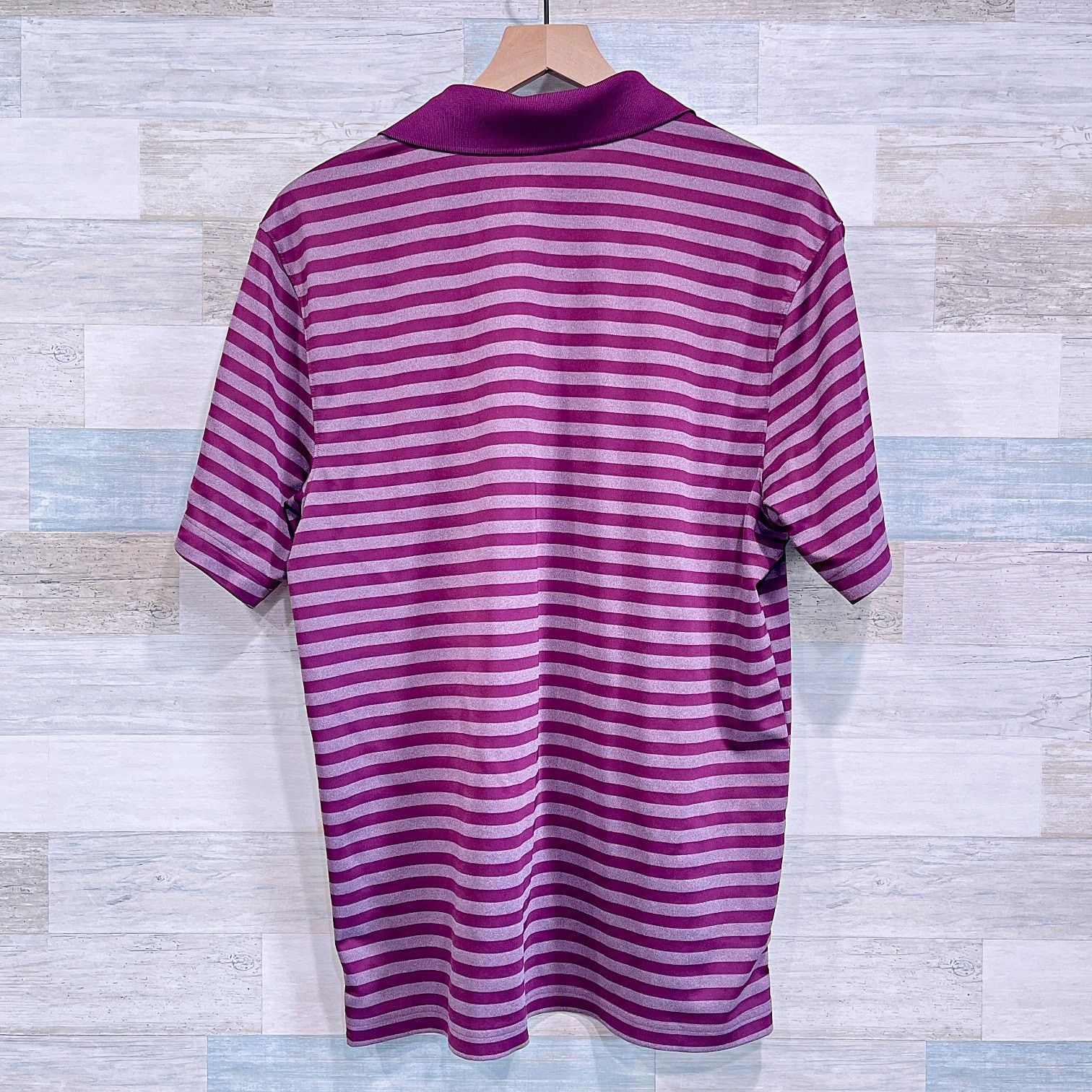 Under Armour Under Armour Striped Tech Polo Shirt Purple Mens Medium Size US M / EU 48-50 / 2 - 3 Thumbnail