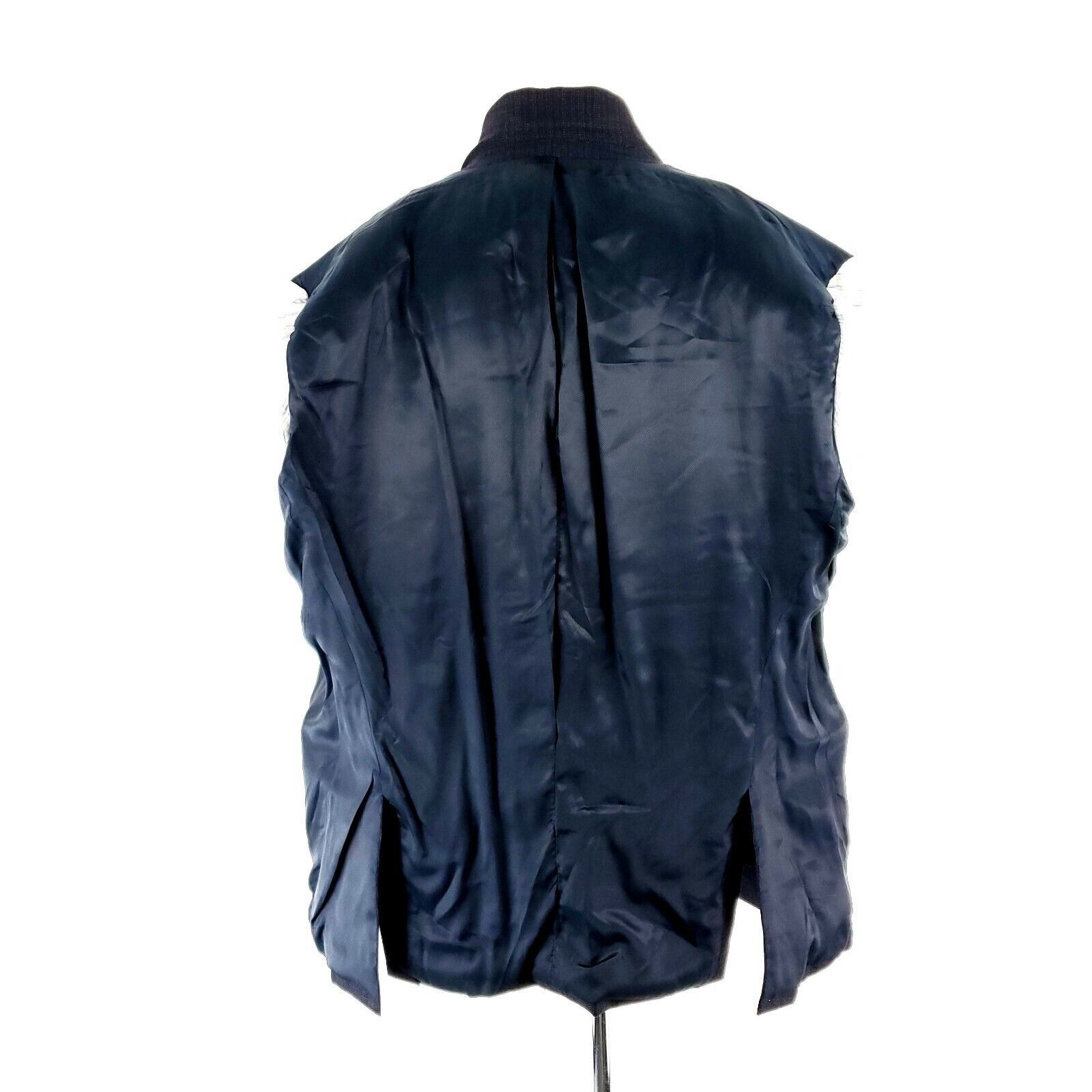 Pronto Uomo Pronto Uomo Platinum Wool 2 Button Sport Coat 44R Blue Windo Size 44R - 10 Thumbnail