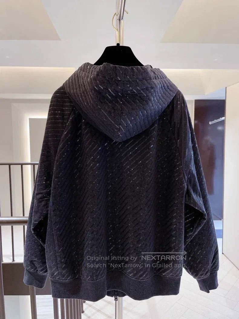 Brunello Cucinelli Brunello Cucinelli Sequined hooded sweatshirt Size XS / US 0-2 / IT 36-38 - 2 Thumbnail