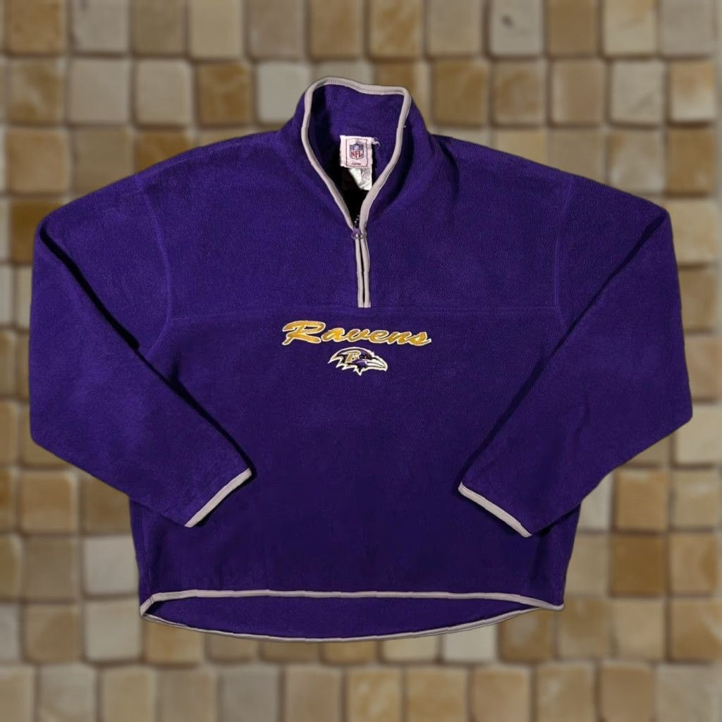 NFL NFL Baltimore Ravens Purple Embroidered 1/4 Zip Fleece Sweatshirt Women's XL Size XL / US 12-14 / IT 48-50 - 1 Thumbnail
