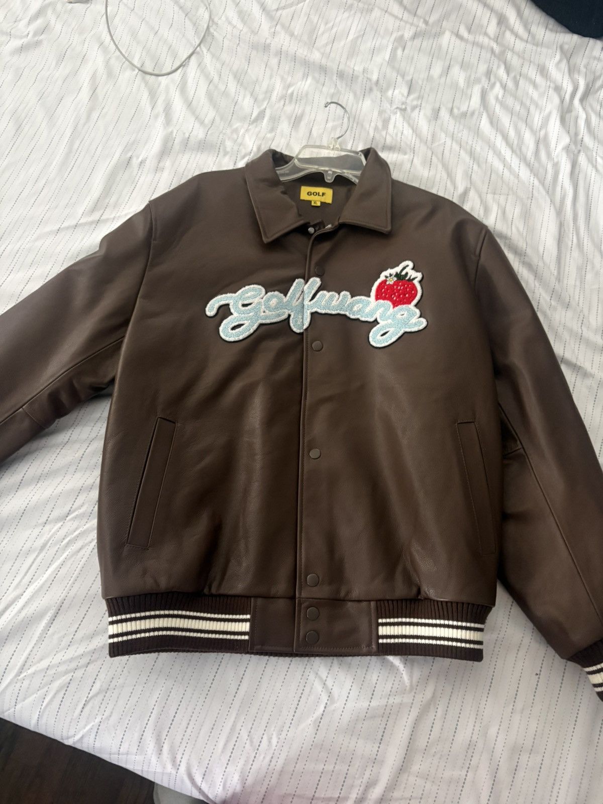 Golf Wang × Tyler The Creator golf wang leather jacket | Grailed