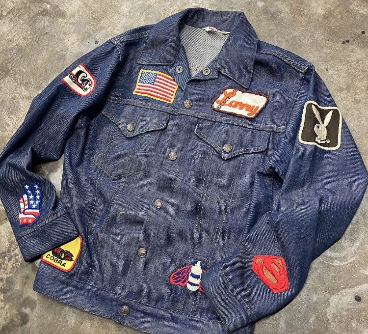 Levi's × Vintage 70’s Levi’s Trucker Jacket Lots Of Patches And Stitching Size US XS / EU 42 / 0 - 2 Thumbnail