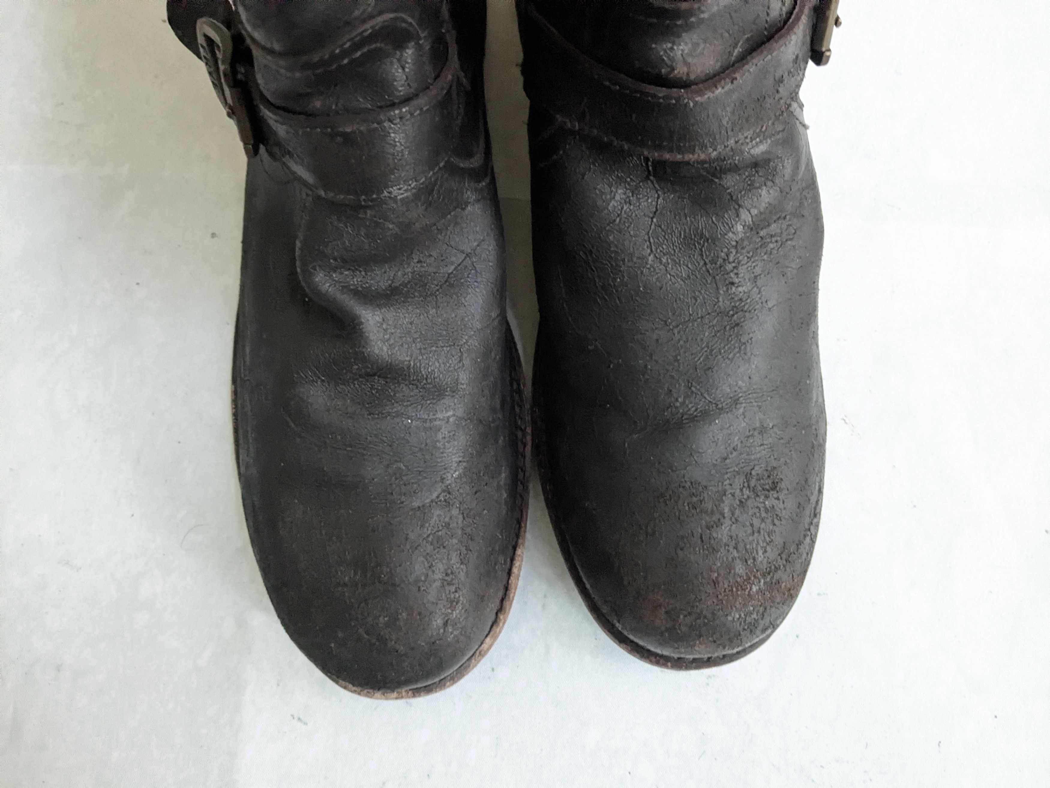 Frye Frye Engineer Boots Brown Leather 11.5 D Leather Buckle Size US 11.5 / EU 44-45 - 3 Thumbnail