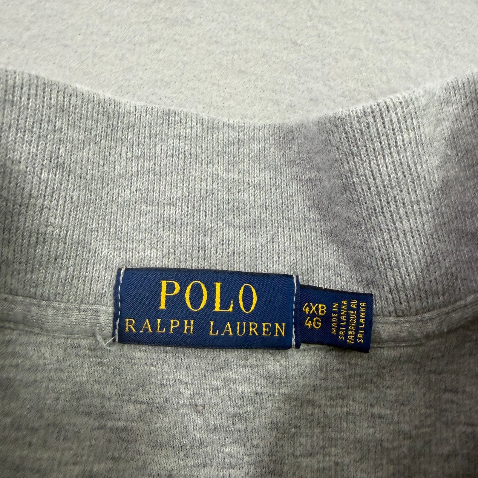 Polo Ralph Lauren Polo Ralph Lauren Quarter Zip Men's 4XB Gray Pullover Ribbed Size US XXL / EU 58 / 5 - 4 Thumbnail
