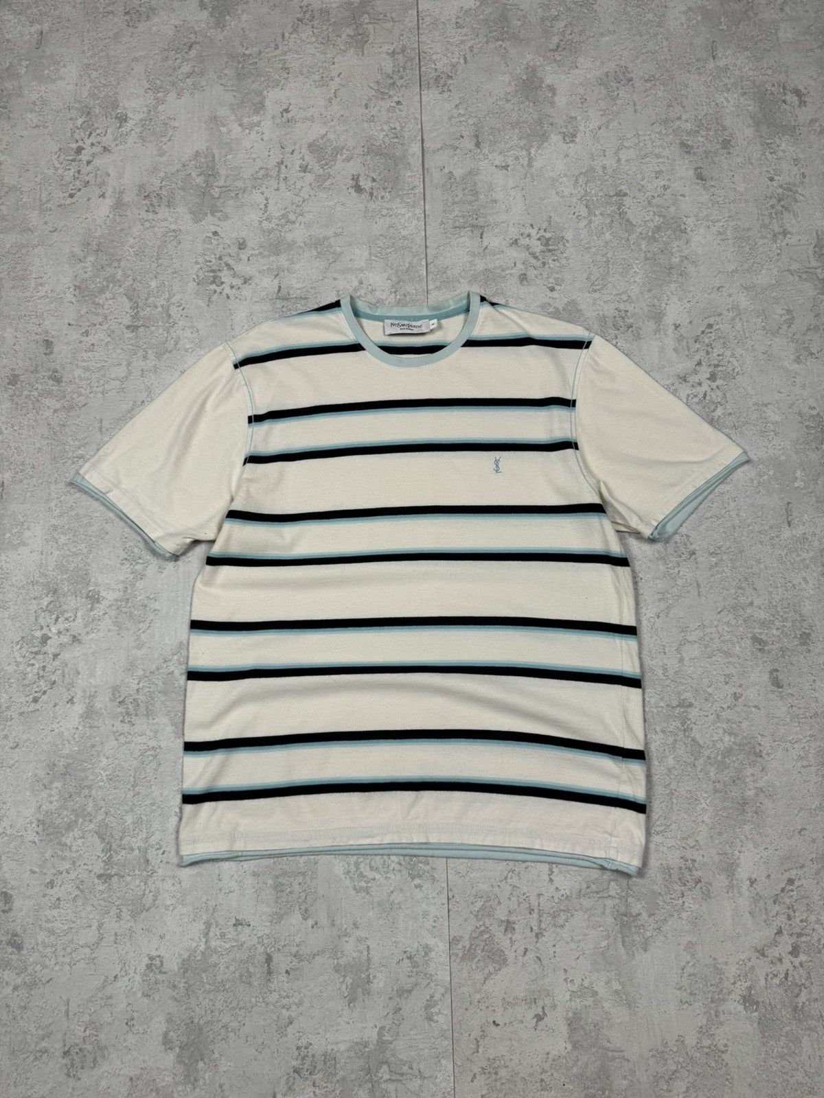 Yves Saint Laurent Vintage Yves Saint Laurent Striped T-Shirt Size M Size US M / EU 48-50 / 2 - 1 Thumbnail