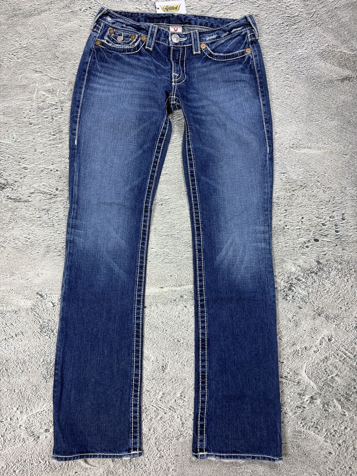 True Religion True Religion blue jeans white thick stitching Billy Size 30" / US 8 / IT 44 - 7 Thumbnail