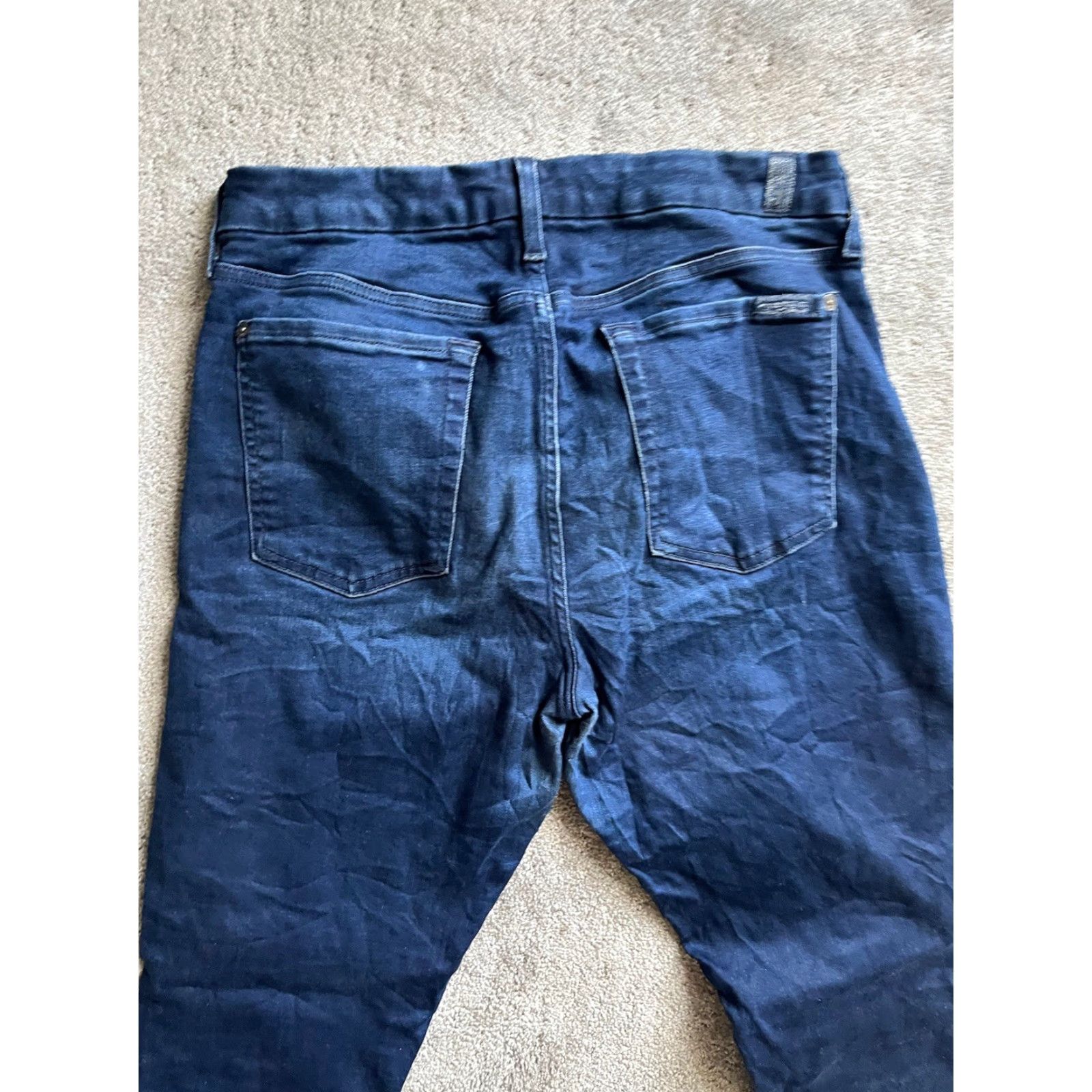 7 For All Mankind VINTAGE 7 For All Mankind Women's Skinny Jeans Ankle Fit Medium Wash Blue Denim Size 31 Size 24" / US 00 / IT 34 - 2 Thumbnail